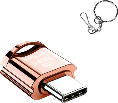 Zorbes Micro SD Card Reader Mini Type C TF Reader with Keychain USB C OTG Memory Card Card Reader
