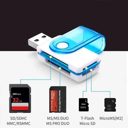 Red Champion USB 2.0 All in One Memory , Support SD MMC RS-MMC Mini SD & Bulb Card Reader