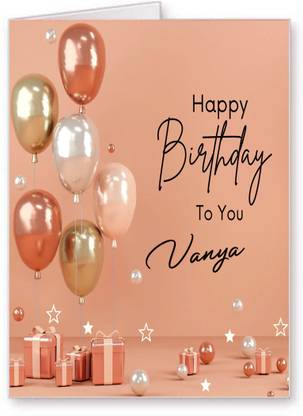 Midas Craft Vanya Happy Birthday Greetings Card 36. Greeting Card