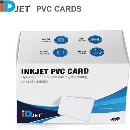 iDJET Blank PVC ID Cards for inkjet printers, Size- ID  Card