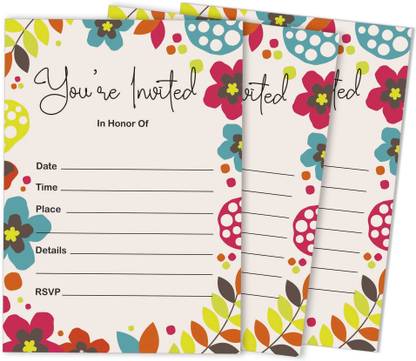 Inkdotpot Pack Of 30, You're Invited Invitations with Envelopes Invites for Your Wedding Invitation Card