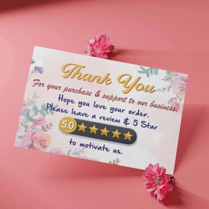 Printstanery Thank You Card Set for Business - Gifts Packaging Greeting Cards Business Card