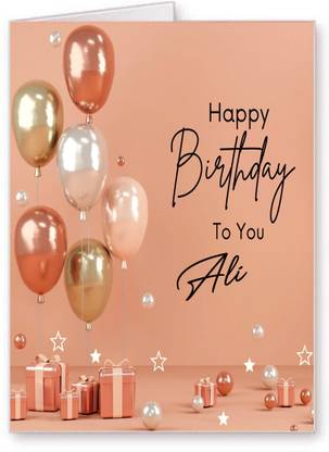 Midas Craft Ali Happy Birthday Greetings Card 36. Greeting Card