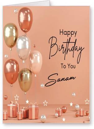 Midas Craft Sanam Happy Birthday Greetings Card 36. Greeting Card