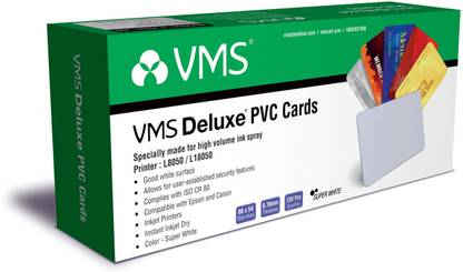 VMS Deluxe PVC Card with Out Chip (Contact IC / Smart Card) - 230 Cards Business Card