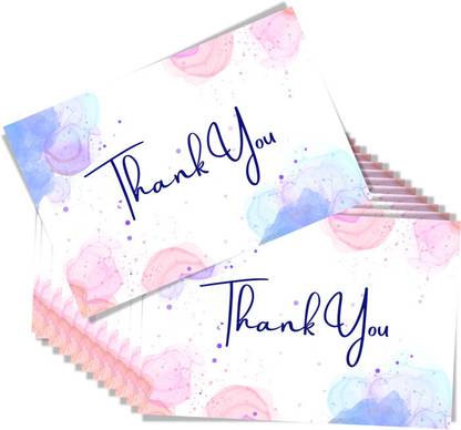 LAZYLINES Thank You Card, Multicolor Abstract Design Greeting Card