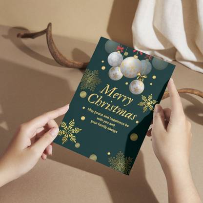 AanyaCentric Christmas A5 Size 5.8x8.3 inch for Xmas Festive Wishes Greeting Card