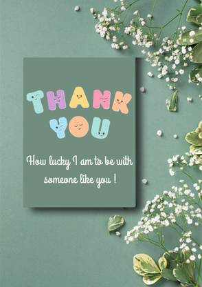 AanyaCentric Thank You For All Relations Printed Greeting Card