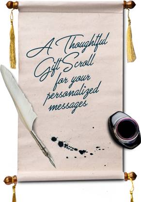 Celebr8 Blank Scroll Card, Message Card, Birthday & Anniversary Greeting Card