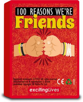 Exciting Lives Hundred Reasons We Are Friends Greeting Card