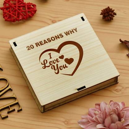 nyarogift 20 Reasons Why I Love You Message Gift Box Greeting Card Greeting Card