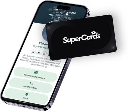 SuperCards Digital Business Card | PVC Card NFC & QR Enabled | Effortless Networking Business Card