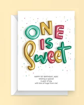 Prints2go Baloon text effect Greeting Card
