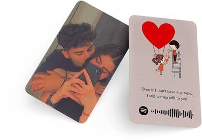 fairus Couple Wallet Card with Your Photo and Personalised Message for Your GF, BF Greeting Card