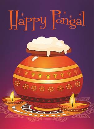 प्रिंट्सटोगो Pongal Greeting Card 2025 (Pack of 4) ग्रीटिंग कार्ड