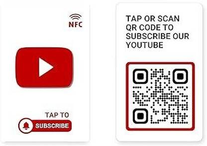 tinydabba YouTube NFC Subscribe Card Boost YouTube Channel with Tap or Scan Business Card
