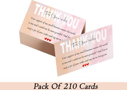 D2C Thank you For your order card Package Insert for Online Shop Small Business Greeting Card