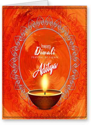 Midas Craft Happy Diwali Aditya Greeting Card