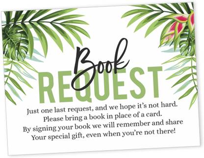 Inkdotpot Pack of 30 Baby Shower Invitations Games Cards Tropical Leave & Flamingo Theme Invitation Card