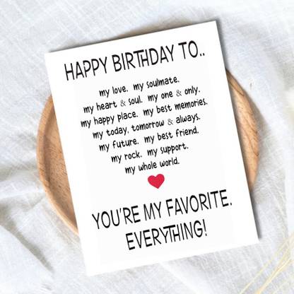 theprinthub Birthday Card & Gifts for Men Husband Boyfriend Him, Happy Bday Card Greeting Card