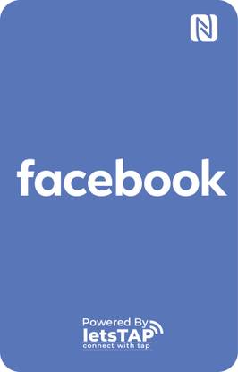 LETSTAP Facebook Follow Card : NFC & QR, Instant Link,Tap or Scan for Follow Business Card