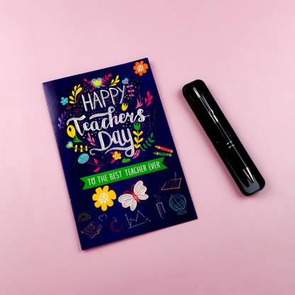 ARCHIES Happy Teachers Day Greeting Card with Premium Pen Greeting Card