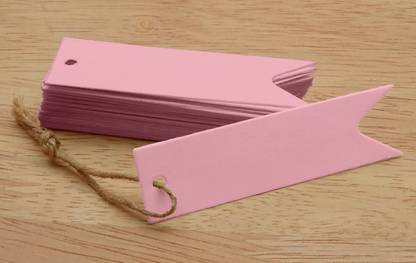 Darling Souvenir 100 Pcs Shape Wedding Favor Tags Blank Hang Tag with Free Natural Jute Twine Invitation Card