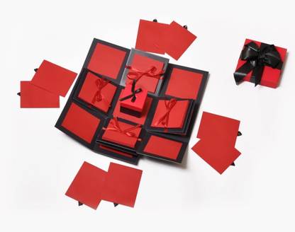 MIAMOREART MIAMOREART red layer explosion love box Greeting Card