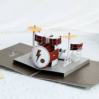 Lovcraft | Beautiful Greeting Cards | Drummer 3D Pop Up Cards | Greeting Card