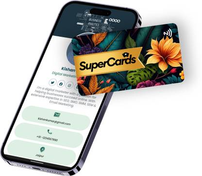 SuperCards Smart NFC Business Card | Digital Profiles | PVC UV Print Business Card