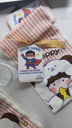 Thestickermom Superhero Theme Thank You Cards – Party Favour Set Of 25 cards Greeting Card