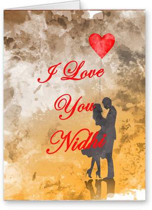 Midas Craft I Love You Nidhi Greeting Card