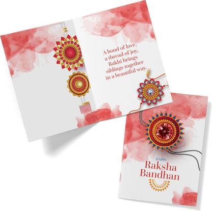 Festiko Happy Raksha Bandhan Greeting Card For Brother/Sister - Design 1 Greeting Card
