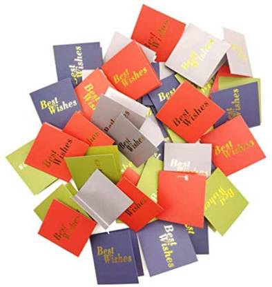 Satyam Kraft SATYAM KRAFT Small Traditional Best Wishes Printed Gift Tag(5.5 cm x 5 cm)(20) Greeting Card