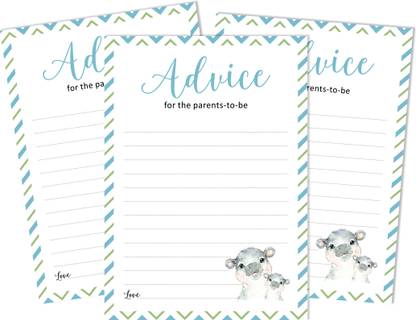 Inkdotpot 50 Advice Cards For Baby Shower Game Safari Jungle Animals Advice Party Supplies Invitation Card