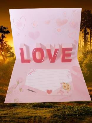 Lovcraft 90 Degree LOVE Design Popup Cards From Lovecraft Greeting Card