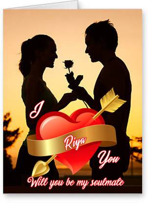 Midas Craft I Love You Riya Greeting Card