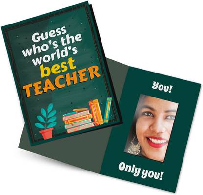 Exciting Lives Best Teacher Mirror Card - Gift for Teacher, Professor - Gift For Teacher's Day Greeting Card