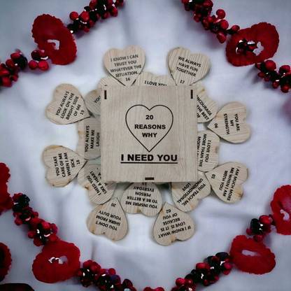 Buyist 20 Reasons why i Need You Message Box Greeting for Special One Greeting Card