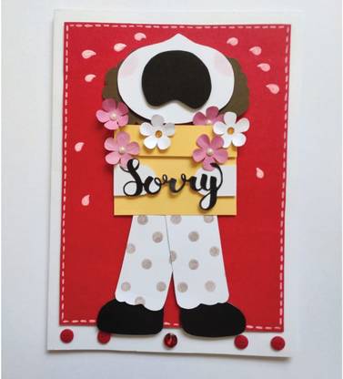 Chandrans Creation Handmade Sorry Card Apology Card | Handmade Gift Greeting Card