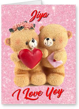 Midas Craft I Love You Jiya Greeting Card
