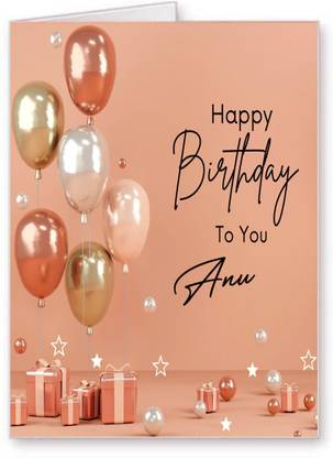 Midas Craft Anu Happy Birthday Greetings Card 36. Greeting Card