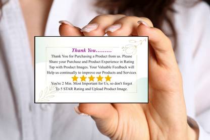 NAYASHADECORS (PACK OF 100) NAYASHA DECORS THANKYOU CARD FOR YOUR BUSINESS AND SHOP. Business Card