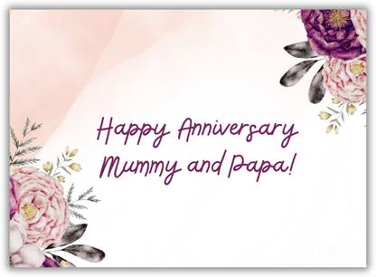 AanyaCentric Happy Anniversary Wishes For Parents Father Mother Greeting Card