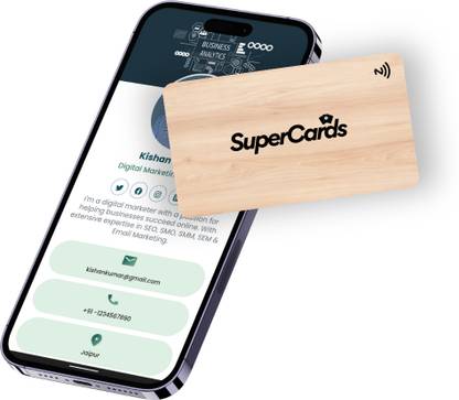SuperCards Digital Visiting Card | NFC & QR Code | Mobile Connectivity Business Card