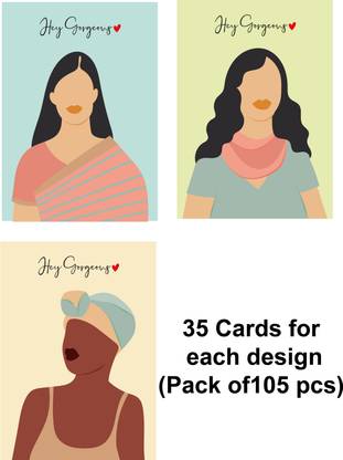 D2C 300Gsm Thick Jewellery, Earrings, Card For Packaging & Display (3.5x2.5 IN) Greeting Card