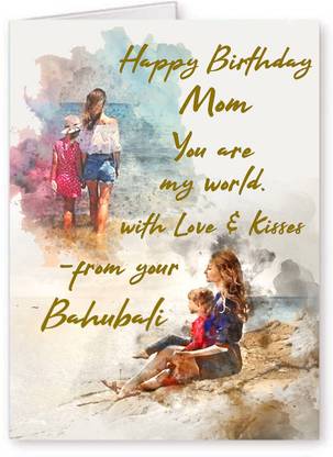 Midas Craft Happy Birthday Mom with Love from Bahubali Greetings Card 38. Greeting Card