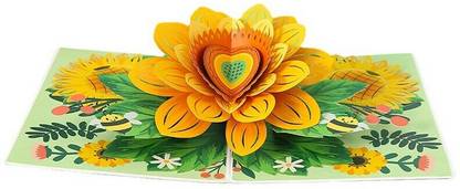 Lovcraft | Beautiful Greeting Cards | Blooming Sunflower 3D Pop Up Cards | Greeting Card
