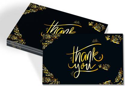 CLICKEDIN Beautiful ThankYou card High-Quality Printed Set Of 50 Thank you card “3x2”inch Greeting Card
