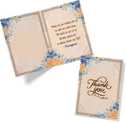 Festiko Festiko® 1 Pc Thank You Card, Thank You Card For Friends Greeting Card